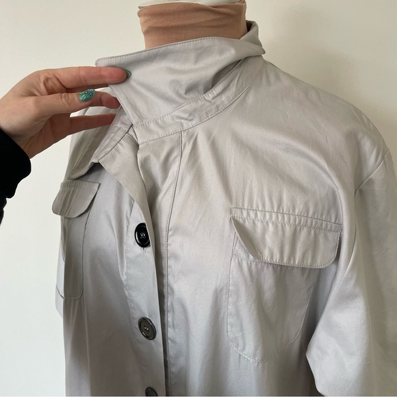 Baum und Pferdgarten Button Front Cotton Silk Gray Short Sleeve Romper US10 DE40 - Picture 11 of 12